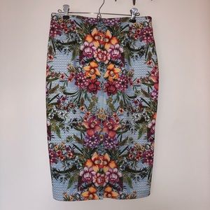 Floral Eci pencil skirt